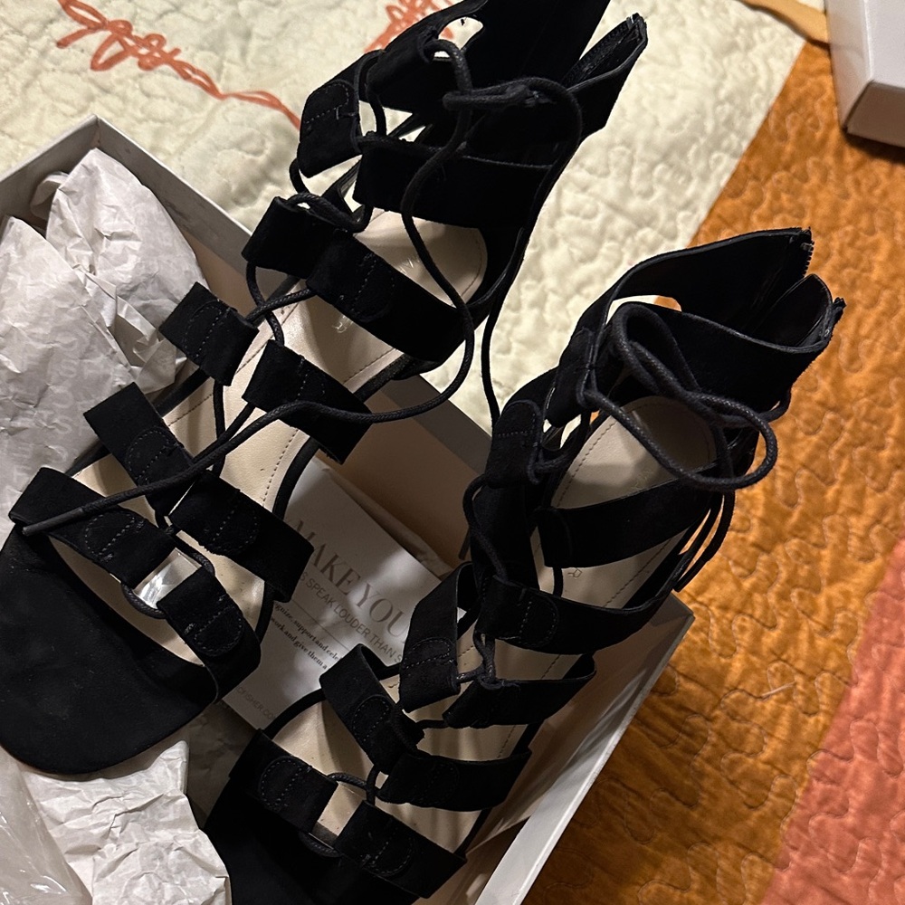 Marc Fisher Black Strappy Sandals